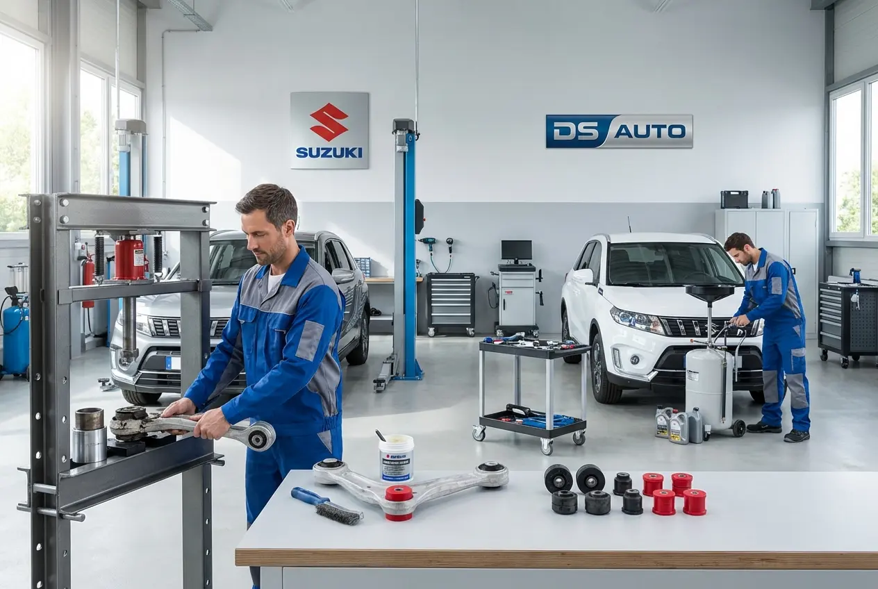 Замена сайлентблоков передних рычагов Suzuki в автосервисе «DS Auto» в Жуковском

