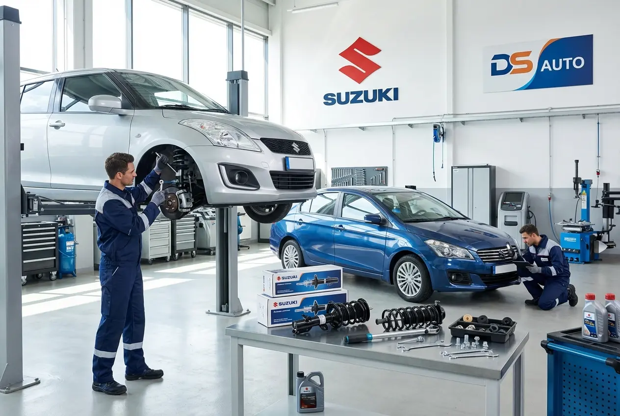 Замена передних и задних стоек амортизаторов Suzuki в автосервисе DS Auto в Жуковском
